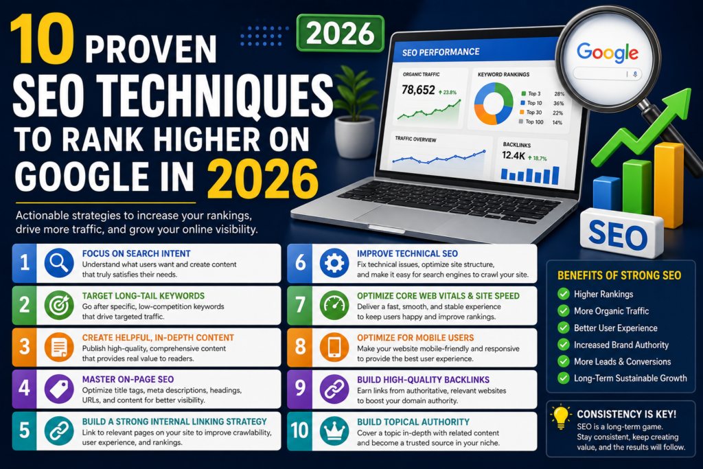 10 Proven SEO Techniques to Rank Higher on Google in 2026